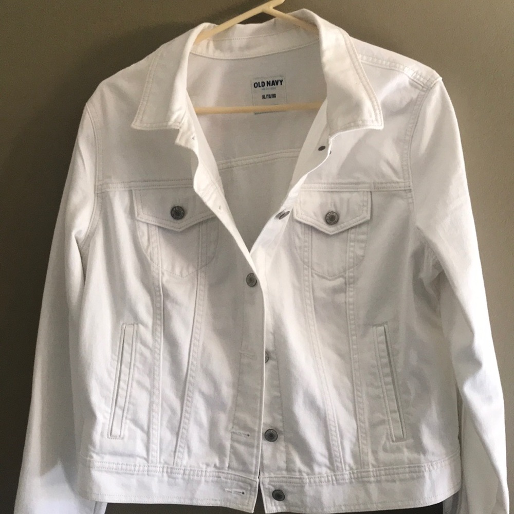 White old navy jean Jacket